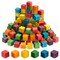 100-Piece Wooden Blocks for Crafts, Colorful Small Cubes (6 Colors, 0.6 In)